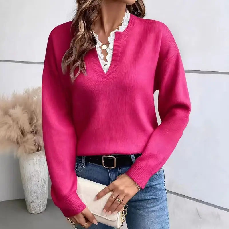 Elise™ V-neck knit sweater