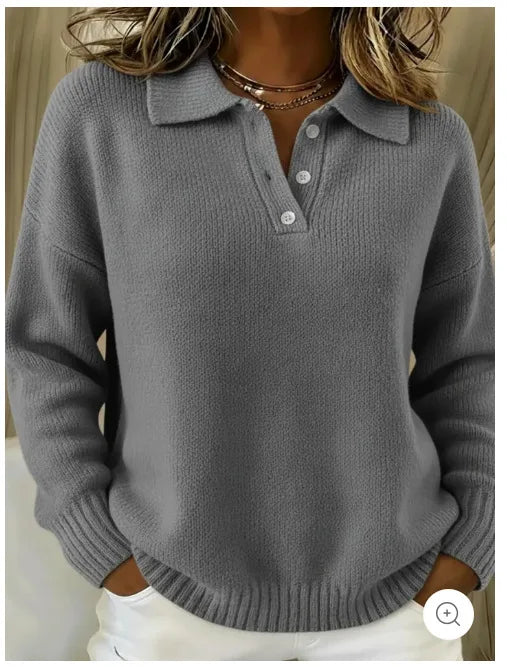 Clara™ | Knit polo sweater