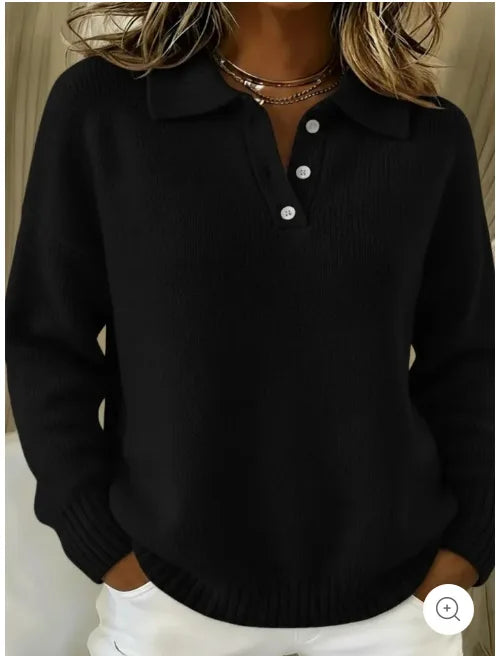 Clara™ | Knit polo sweater