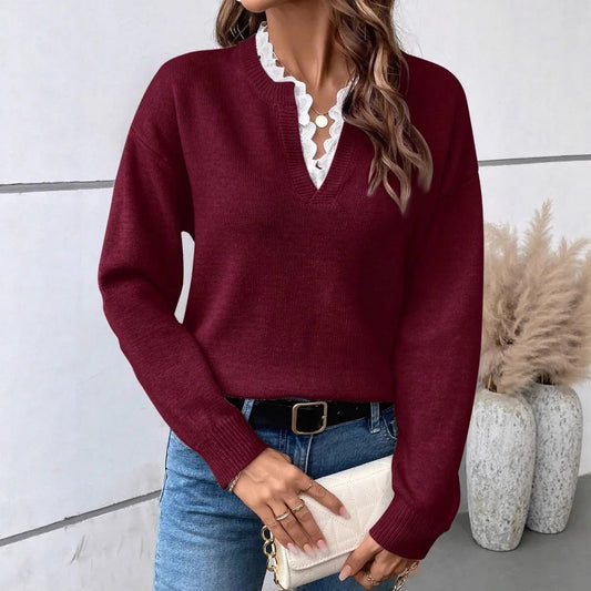 Elise™ V-neck knit sweater