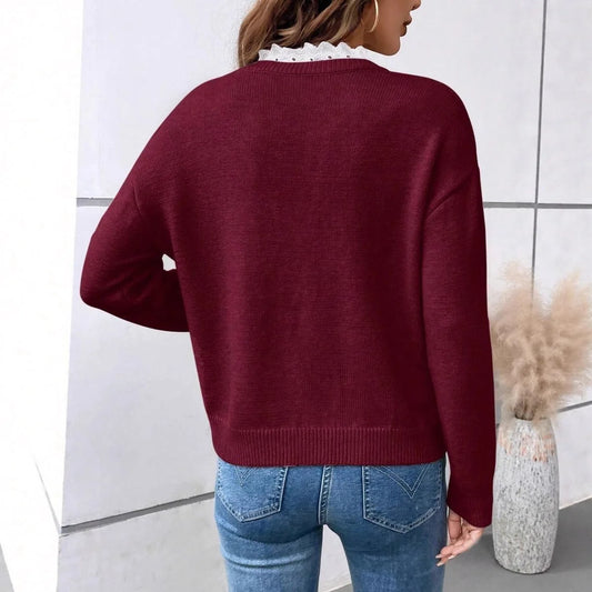 Elise™ V-neck knit sweater