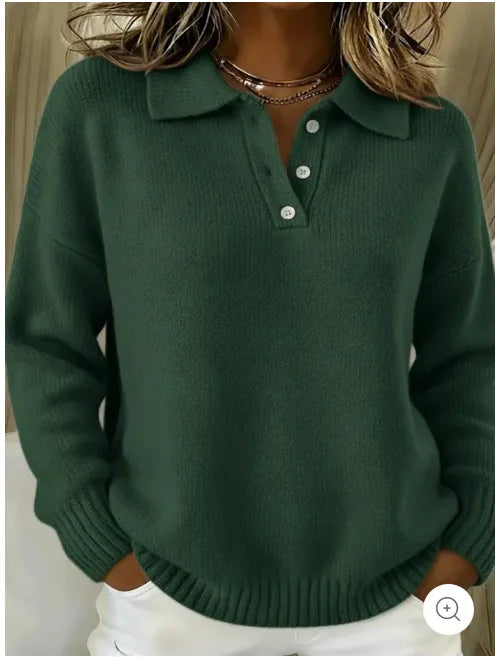 Clara™ | Knit polo sweater