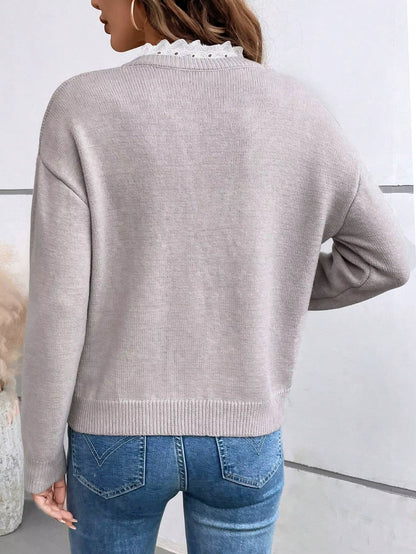 Elise™ V-neck knit sweater