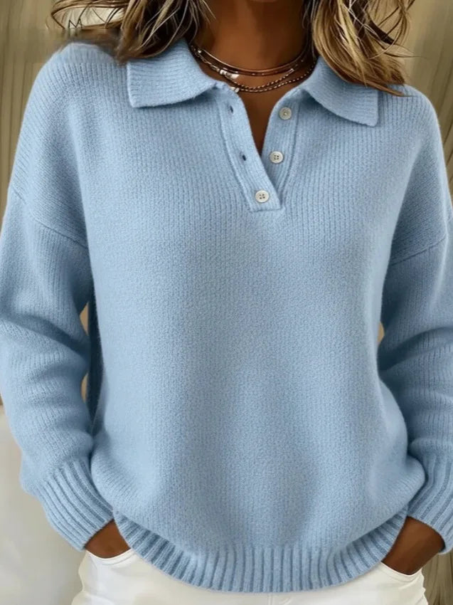 Clara™ | Knit polo sweater