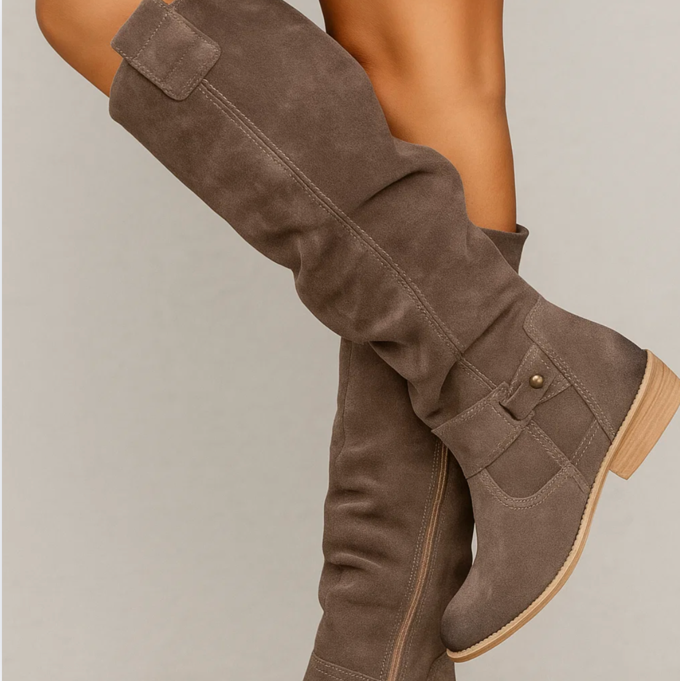 Elara™ | Suede knee-high boots