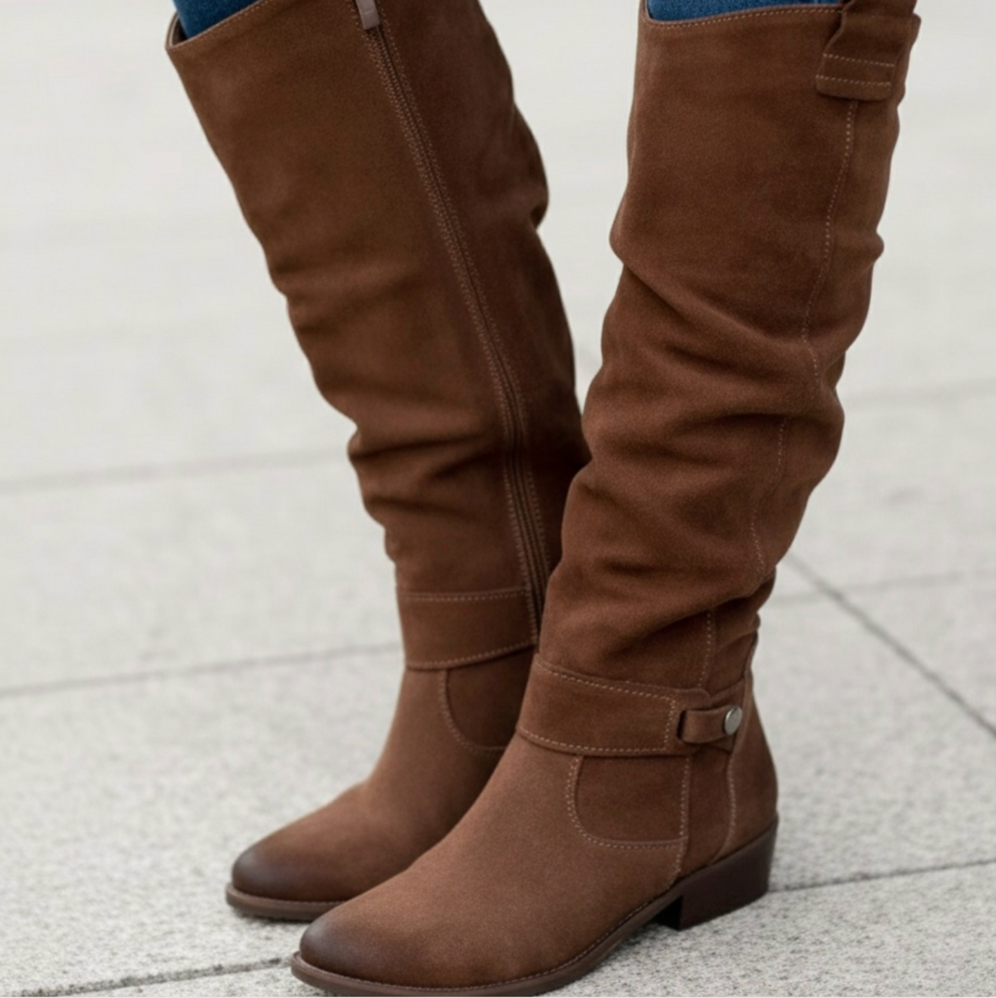 Elara™ | Suede knee-high boots