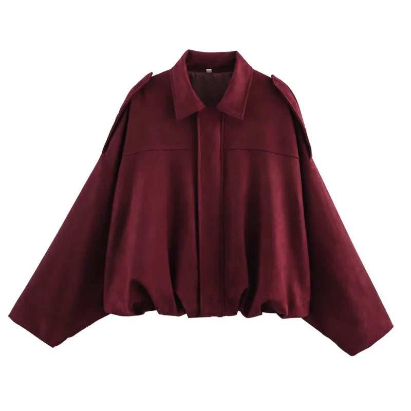 Amara™ – Premium höstjacka med mocka-look