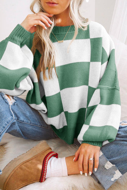 Wilder™ – Check Knit Bishop Sweater