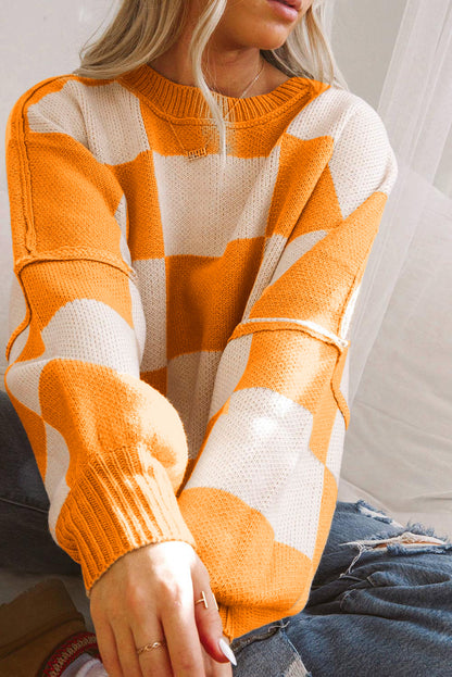 Wilder™ – Check Knit Bishop Sweater