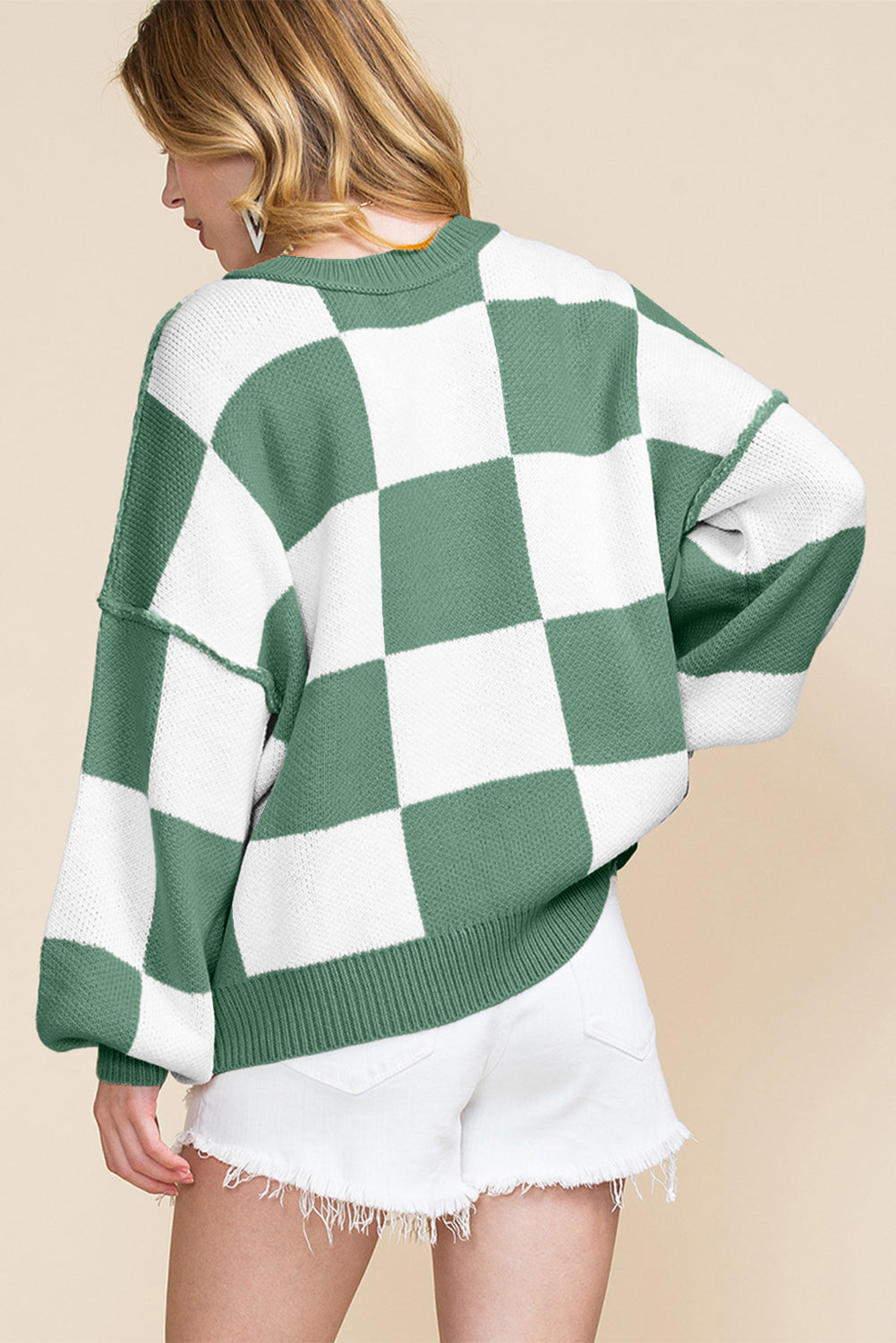 Wilder™ – Check Knit Bishop Sweater