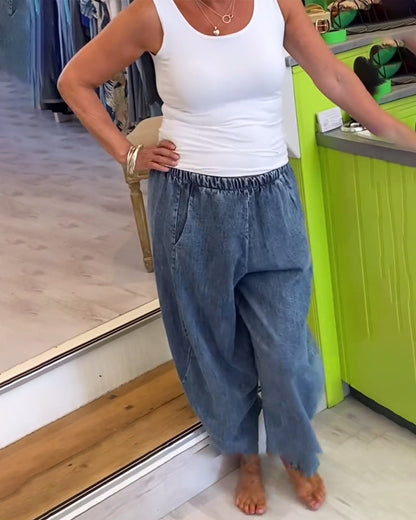 Maren™ | relaxed cotton-blend pants