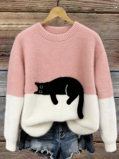 Bridget | Warm colorful Cat sweatshirt