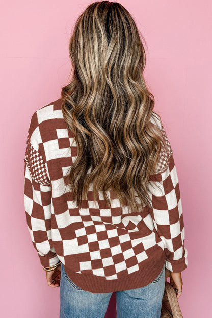 Oaklyn™ – Check Knit Sweater