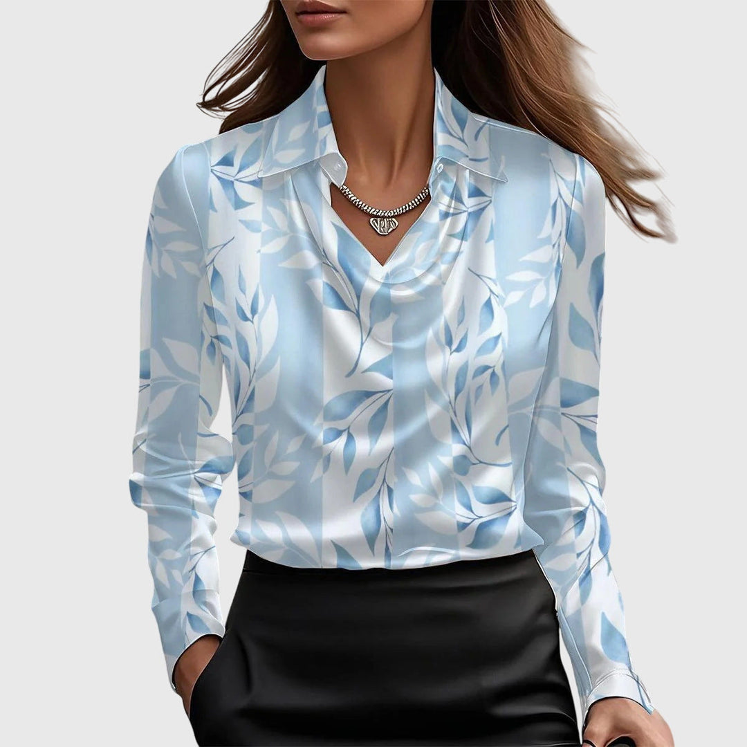 Sylvie™  | Elegant blus med subtil glans