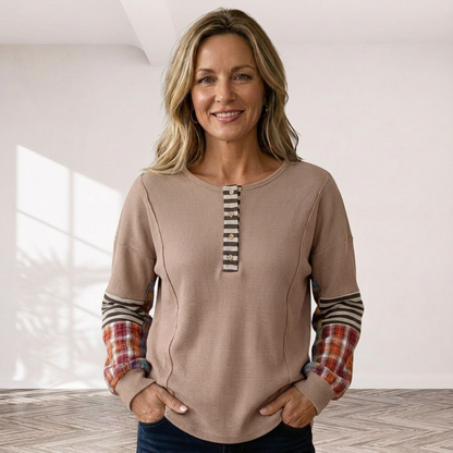 Harper™ – Patchwork Waffle Pullover