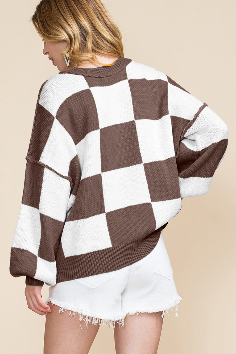 Wilder™ – Check Knit Bishop Sweater