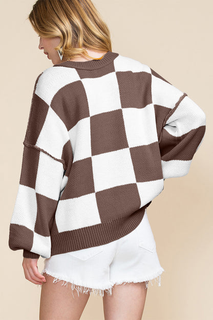 Wilder™ – Check Knit Bishop Sweater