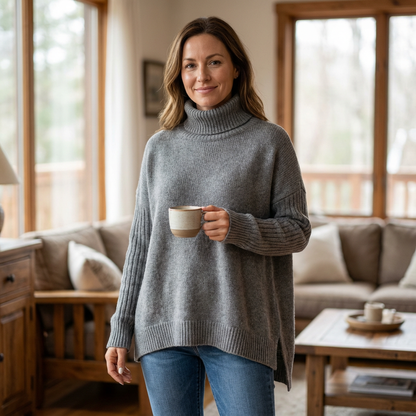 Brigitte – Long roll neck sweater