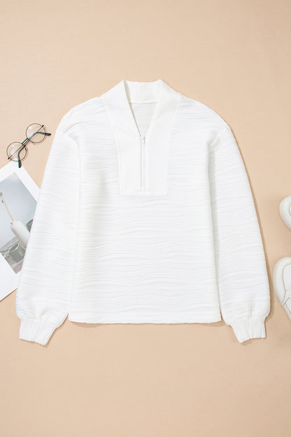 Marin™ zip-neck textured sweatshirt