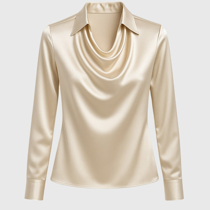 Sylvie™  | Elegant blus med subtil glans