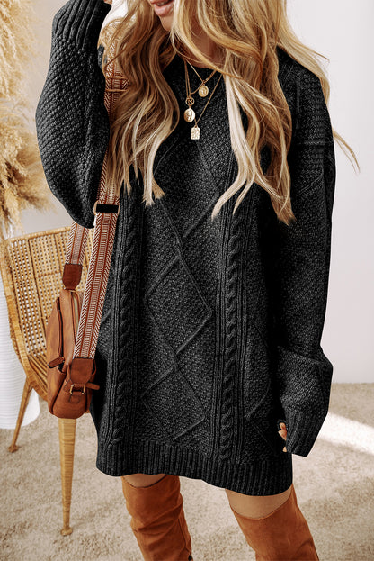 Harper™ | Cable Knit Sweater Dress