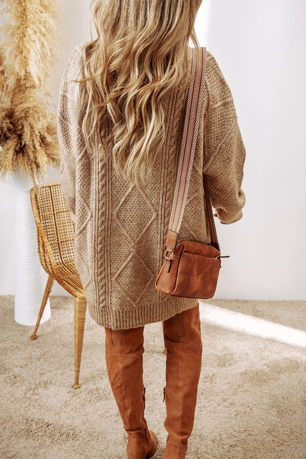 Harper™ | Cable Knit Sweater Dress