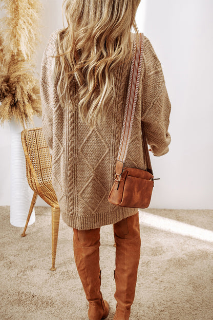 Harper™ | Cable Knit Sweater Dress