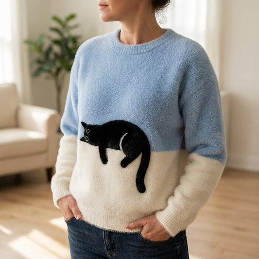 Bridget | Warm colorful Cat sweatshirt