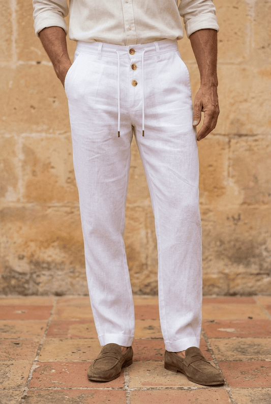 Pantaloni in Lino André Ferran Porto