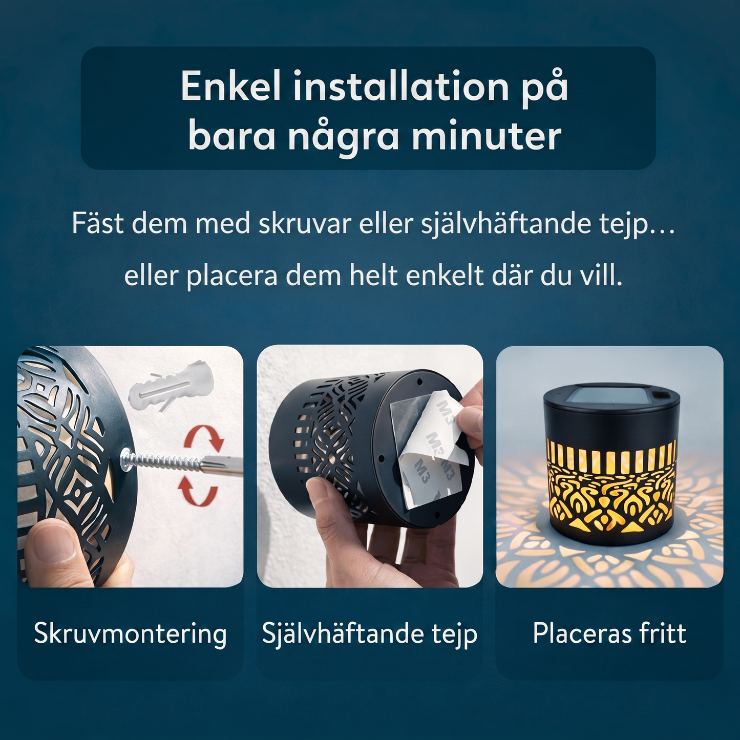 Ljusblomma™ Solcellslykta