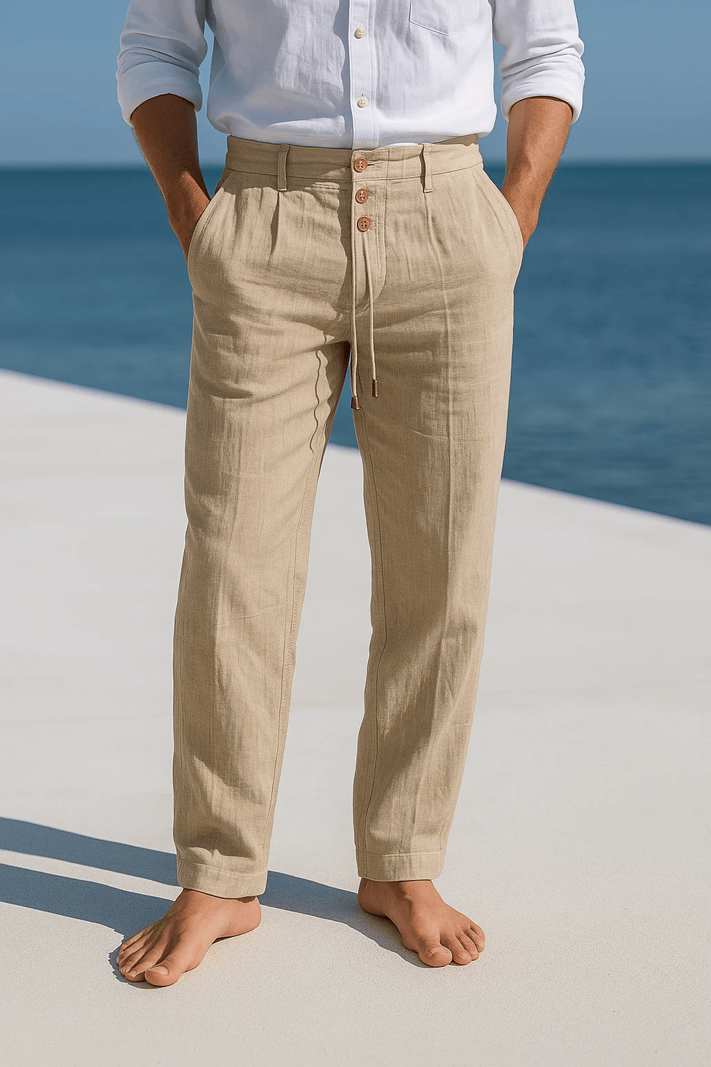 Pantaloni in Lino André Ferran Porto