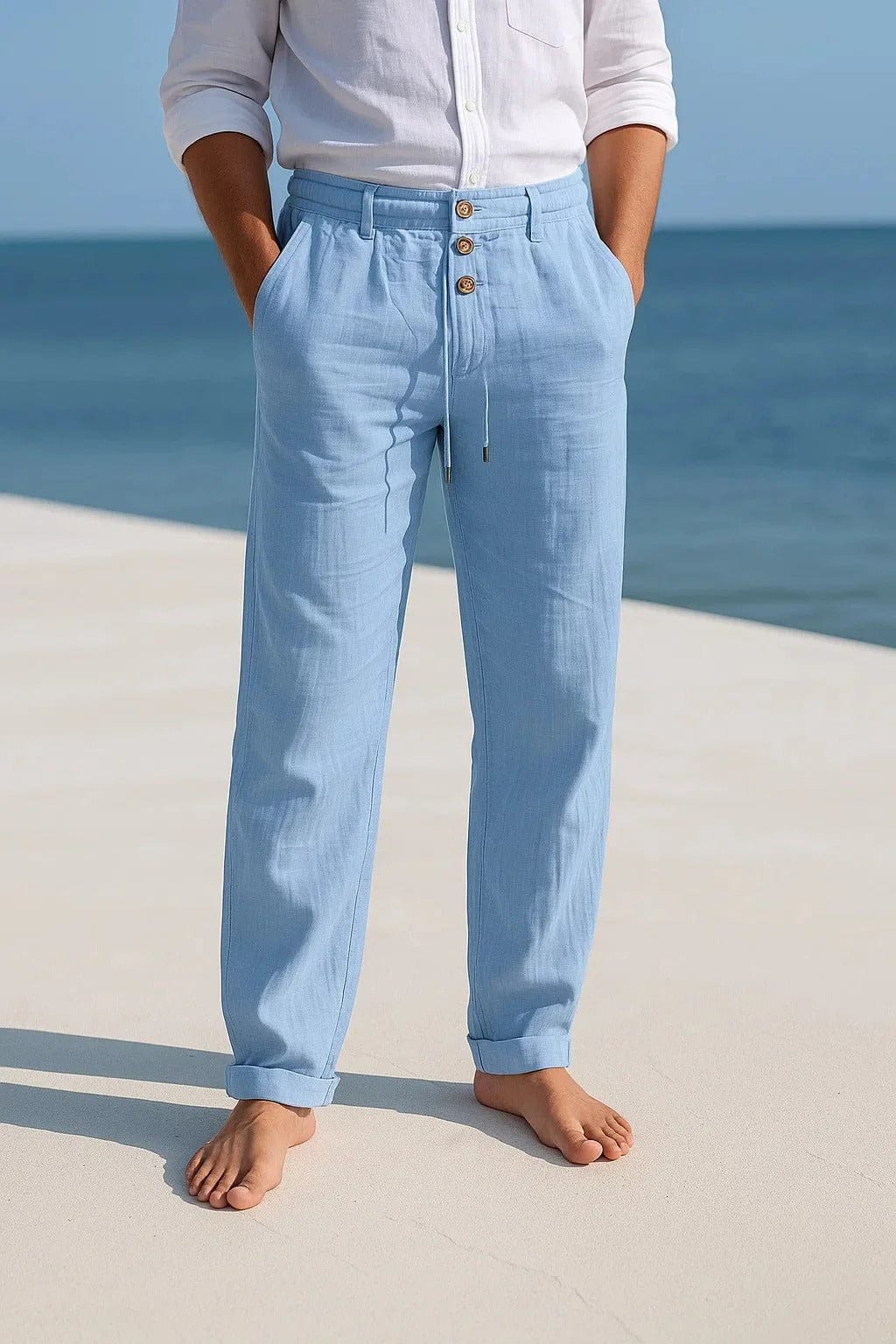 Pantaloni in Lino André Ferran Porto