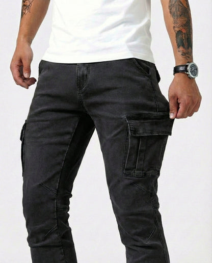 Pantaloni Cargo Marino Elasticizzati