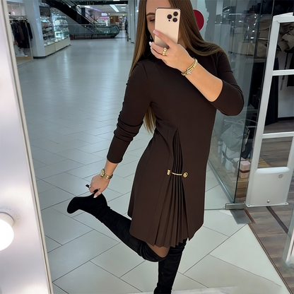 Elowen™ – Asymmetrical Pleated Dress